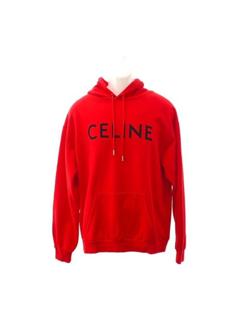 Celine Loose Hoodie Size L 2 Q Pullover Cotton Red